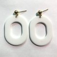 thumbnail image 4 of LAICAIW Grande Boucle d'Oreille Ovale Simple en Plastique, 4 of 7