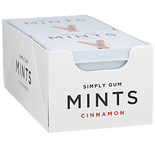(6 Pack) Simply Gum Cinnamon Mints, 1.1 Oz, Box