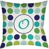 Thumbprintz Dots Monogram Green Decorative Pillows