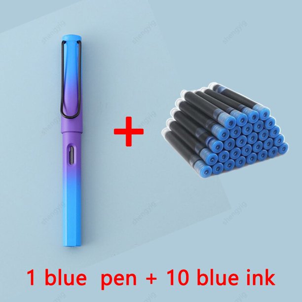 Pluma estilográfica con 10 tintas, pluma de gel multifunción de 0,38mm, material escolar, papelería, escritura estacionaria