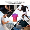 thumbnail image 6 of Bixox Men's Holiday Shiny Printed Short Sleeve Skinny Athletic T-Shirt, 6 of 6