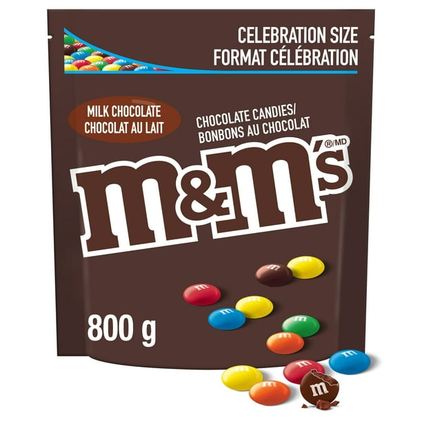 M&M'S, bonbons au chocolat au lait, format Célébration, 800 g 1