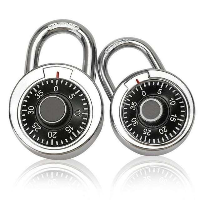 Master Lock Black Gym Locker Lock Combination Padlock, Indoor Combo Lock with Preset 3-Digit Code for Cabinets, Storage, 2 Pack