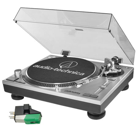Audio Technica AT-LP120-USB Turntable (Silver) + AT95E Dual Mount