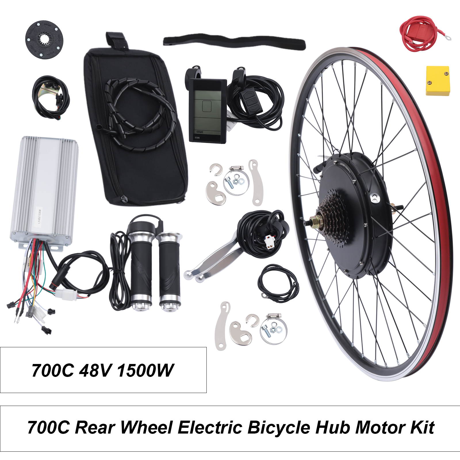 Aiqidi 700C Rear Wheel Hub Motor Conversion Kit 48V 1500W Electric
