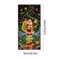 thumbnail image 3 of Christmas Door Curtain, Glow in the Dark Printed Door Cover with Santa and Reindeer Designs, Hanging Holiday Decoration with Cord, 70.9 by 35.4 Inches - Santa Claus, 3 of 6