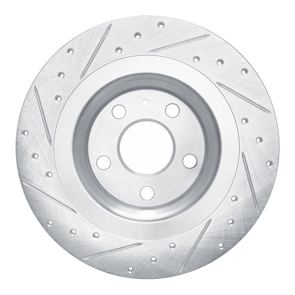 Dynamic Friction Company 631-27061R DFC Brake Rotor - Drilled And Slotted - Silver