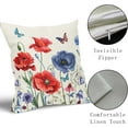 thumbnail image 5 of 4th of July Pillow Covers 18x18 Inch Red Blue Floral Patriotic Outdoor Decorative Throw Pillow Covers Set of 2 Independence Day Pillowcases Farmhouse Cotton Linen Cushion Covers for Couch Home Decor, 5 of 9