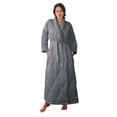 thumbnail image 3 of Warm Things Quilted Down Robe Turquoise Extra-small (4-6), 3 of 7
