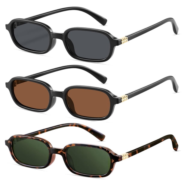 Gafas de Sol YMRFW Retro Rectangulares para Mujer con Protección UV400