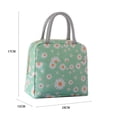 thumbnail image 2 of GRNSHTS Women's Lunch Bag Daisy Print, Reusable Waterproof Zipper Insulated Bag with Patch Pocket (Navy Blue), 2 of 6