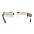 thumbnail image 4 of Luxury 90s' Rimless Thin Metal Rectangular Fashion Sunglasses Silver Black Grey Clear, 4 of 4