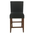 thumbnail image 3 of HomePop 24" Counter stool with nailheads, Multiple Colors, 3 of 8