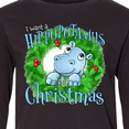 thumbnail image 4 of Inktastic I want a Hippopotamus for Christmas Long Sleeve Youth T-Shirt, 4 of 5