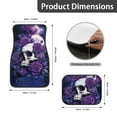 thumbnail image 5 of Pzuqiu Gothic Purple Roses Skull Car Floor Mats Vehicle Steering Wheel Cover for Women Easy Installation All Weather Car Mats Set Dust Proof Car Interior Accessories for SUVs, Vans,Sedan 5 Pieces, 5 of 6