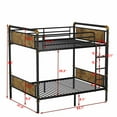 thumbnail image 2 of Mirightone Twin XL over Twin XL Bunk Beds for Kids and Teens , Industrial Heavy-Duty 2 IN 1 Metal Convertible Bunk Bed with Ladder and Slats Support,High Guard Rail. (Black), 2 of 8