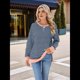 thumbnail image 5 of Sudadera Oversize para Mujer, Verano 2025, Cuello Redondo, Rayas, Larga, Aberturas Laterales, Sudaderas con Capucha Y2K Azul y Gris XXL, 5 of 10