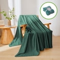 thumbnail image 4 of Clearance Under $5!Yyuenw Fleece Throw Blanket for Couch and Bed, 27x39 inches Summer Soft Fleece Throws, Fuzzy Waffle Textured Blanket, Cozy Warm Lightweight All Season Blanket Throw, 4 of 5