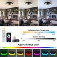 thumbnail image 4 of C Cattleya 20in Dimmable LED RGB Black Smart Ceiling Fan with Light and Voice/App/Remote Control, 4 of 10