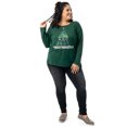 thumbnail image 2 of Holiday Time Women's and Women’s Plus Christmas Waffle Graphic Tee with Long-Sleeves, Sizes S-3XL, 1X-2X, 2 of 9