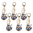 thumbnail image 2 of Rhinestone Keychain, 6pcs Easy To Install Exquisite Lion Dance Keychains  For Bag ANGGREK Azul, 2 of 8
