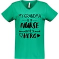 thumbnail image 3 of Inktastic My Grandma is a Nurse and a Hero Women's V-Neck T-Shirt, 3 of 5