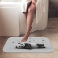 thumbnail image 3 of 1pc Panda Lying Down with Hearts Absorbent Non-Slip Bathroom Thickened Flannel Rug Decor,Soft,Quick Drying,Suitable For Indoor/outdoor Use,Bathrooms,Bedrooms,Kitchens,Terrace,Laundry Rooms,16"x24", 3 of 9