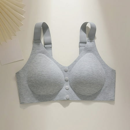 Mrasaso Free Shipping! Built in Bra Tank Tops for Women Women Nylon Bra Women s Nursing Bra Maternity Sleeping Underwear Large Size Cup for Comfortable Wear(1pc Bra) Gray|3XL
