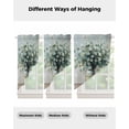 thumbnail image 4 of Spring Eucalyptus Swag Valances for Windows, Pastoral Botanical Leaf Retro Rustic Rod Pocket Sheer Valances for Large Windows, Swag Toppers Light Filtering for Kitchen Living Room 2 Panels 36''x63'', 4 of 6