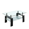 thumbnail image 6 of Center Coffee Table, Tempered Glass Top Stainless Steel Legs for Living Room, White, 6 of 7