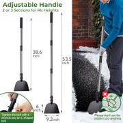 Walensee Flat Shovel, Snow Shovel, Ice Scraper, 54 inch Snow Ice Chopper for Walkway, Ice Removing, Outdoor Garden Cleaning Shovel Weed Remove Tool for Lawn Edging, Driveway Weeding Tool