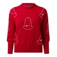 thumbnail image 3 of Pull de Noël pour Femmes, Tricoté à la Mode, Cardigan Chaud Imprimé, Fermeture Mi-Longue, Décontracté, Col Rond, 3 of 5