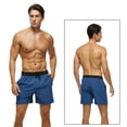 thumbnail image 2 of Tyhengta Men's Swim Trunks Quick Dry Beach Shorts with Zipper Pockets and Mesh Lining Navyblue 34, 2 of 8