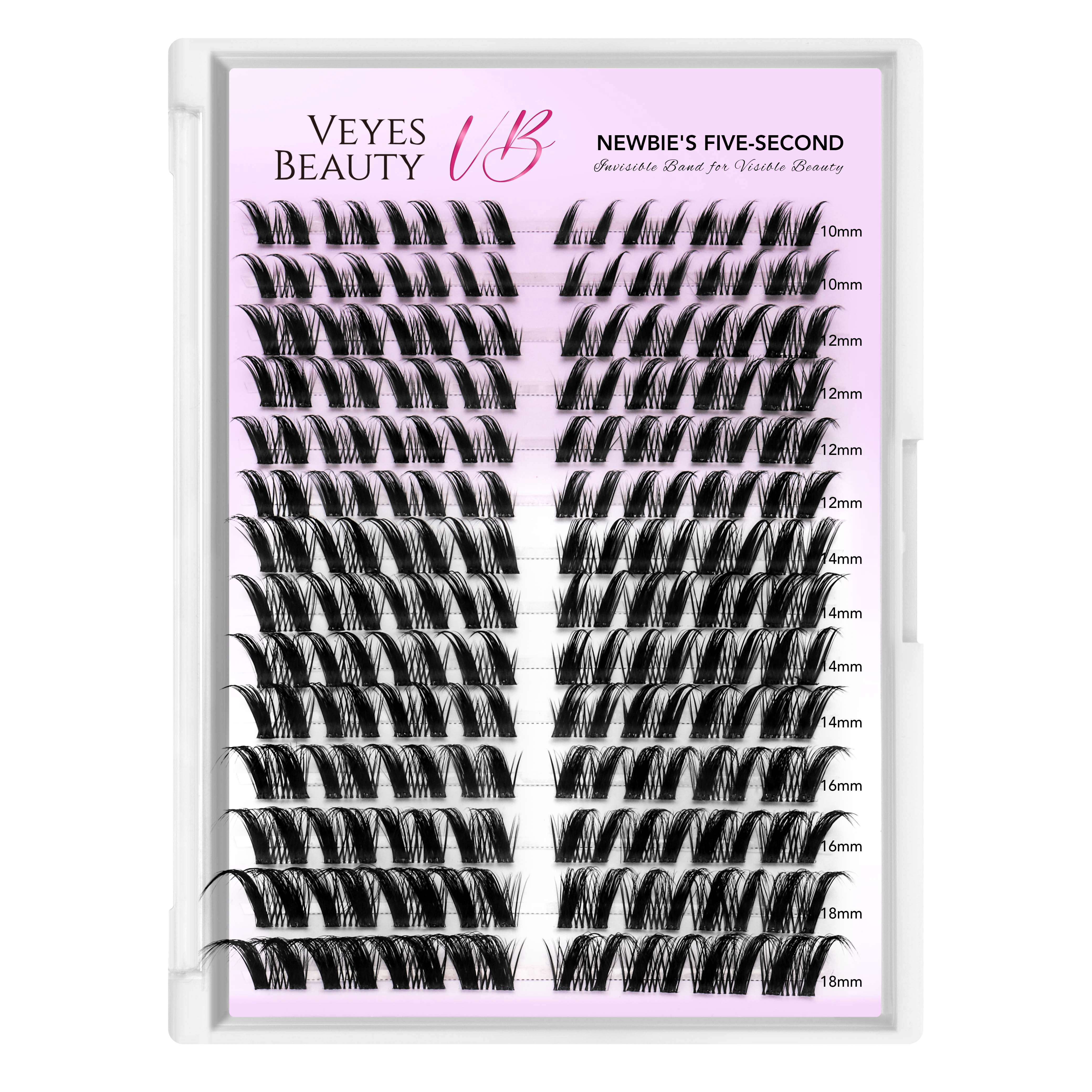 VEYESBEAUTY DIY Lash Cluster Velvet Wing Lashes - Reusable False Eyelashes for Effortless Glam and Volume