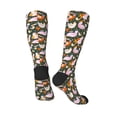thumbnail image 4 of Fotbe Roosters and Chicks print Women's Men's Novelty Crew Socks Cotton Socks Knee High Socks for Walking,Running,Nurses,Pregnancy, 4 of 9
