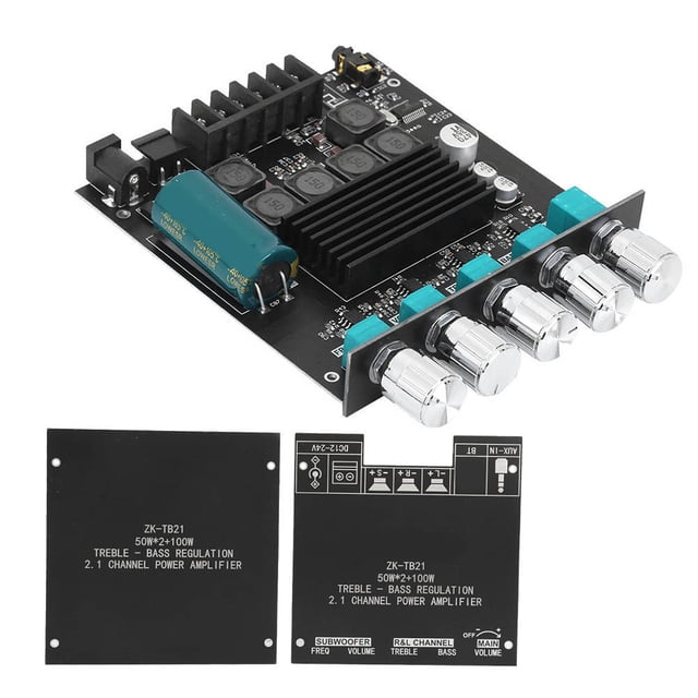 Placa amplificadora de potencia para módulo de potenciómetro de volumen digital Bluetooth de 2,1 canales