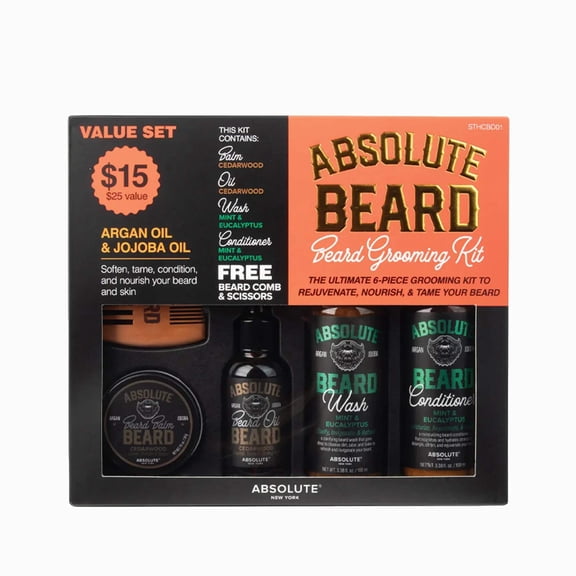 Absolute Beard Grooming Kit 6 Piece Set