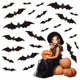 thumbnail image 1 of 56 piezas de decoración de Halloween, murciélago de Halloween, pegatina de pared 3D, 1 of 3