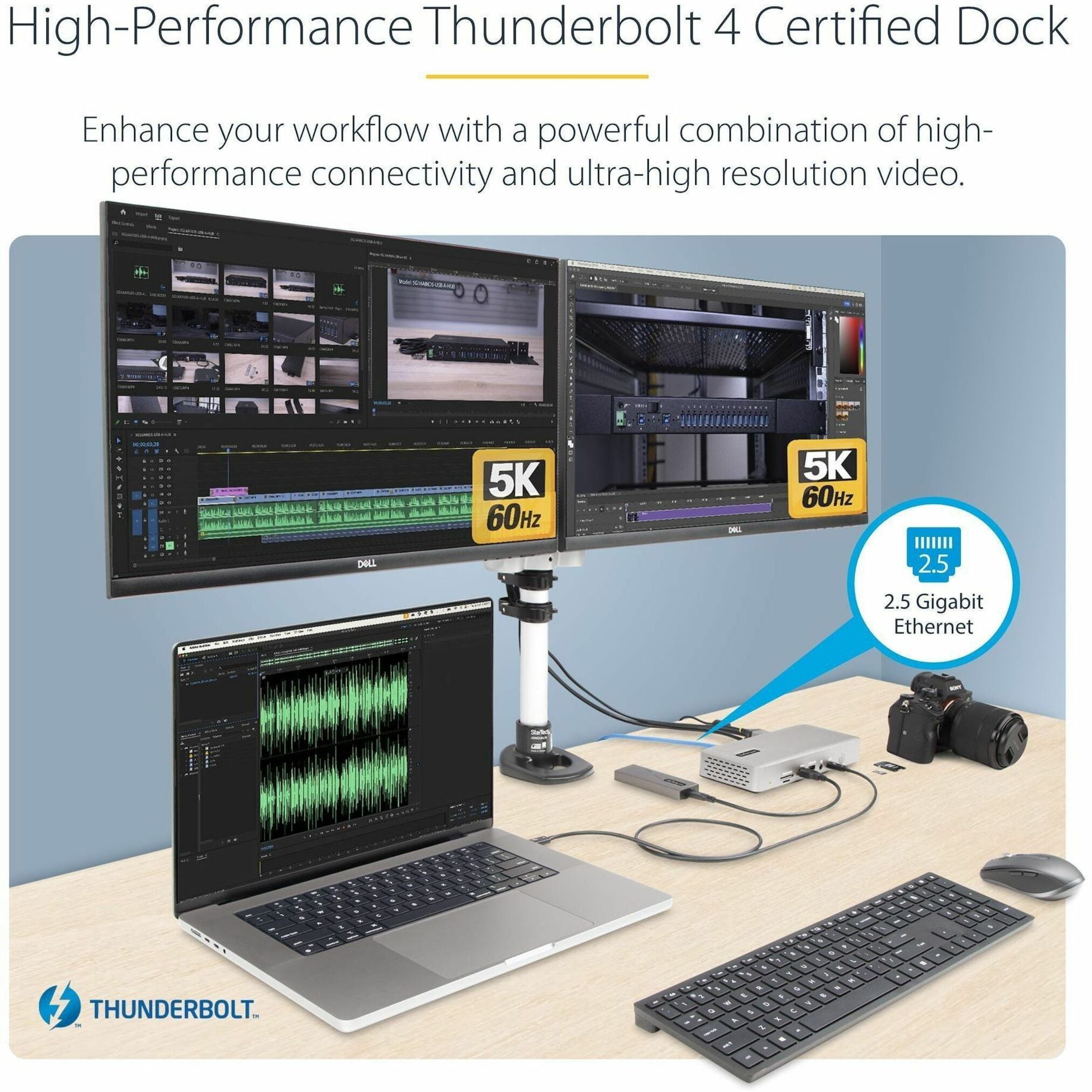StarTech.com Thunderbolt 4 Multi-Display Docking Station  132N-TB4USB4DOCK