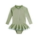 thumbnail image 1 of Trajes de baño para mujer, trajes de baño para mujer y niña, traje de baño de una pieza de poliéster con mangas largas y media cremallera, traje de baño de poliéster para niña., 1 of 2