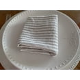 thumbnail image 4 of Servilletas De Lino - 100% Lino Francés - Servilletas De Tela De Lino Puro Lavadas A La Piedra - Esquinas Ingleteadas - Juego De 4 (Rayas Grises/Blancas), 4 of 5
