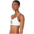 thumbnail image 2 of adidas womens All Me 3-Stripes Mesh AEROREADY Designed 4 Training Fitness Gym Training Pilates Yoga Compression Light Support Workout Bra White/Black Small, 2 of 2