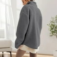 thumbnail image 6 of Mifsaly Maternity 2 In 1 Fuzzy Fleece Jacket Women Zip up Thick Warm Winter Coat Pregnant Thermal Teddy Coats Cold Weather Baby Wearing Outerwear with Pockets Dark Gray XXL, 6 of 7