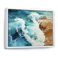 thumbnail image 2 of Designart "Seaside Reflections Beach Photo X" Nautical & Beach Floater Framed Wall Art Living Room, 2 of 7