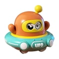 thumbnail image 2 of ToyKingdee Double Pull Back Toy Cartoon Shape Space Flying Saucer Car Toys Early Education Educational Gift Green, 2 of 6