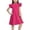 b-946Hot Pink469, variant on MEZZALL Girls Solid Color Flutter Sleeve Dress Casual Summer Soft Comfortable Party O-Neck Solid Color Vacation Dresses