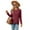 Burgundy, variant on LYMAYTER Women's Knit Tops Female Solid Color Crewneck T Shirt Fall Winter Soft Long Sleeve Sweater S-2XL