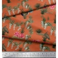 thumbnail image 2 of Soimoi Rayon Fabric Leaves,Floral & Peacock Bird Print Fabric by Yard 56 Inch Wide, 2 of 2