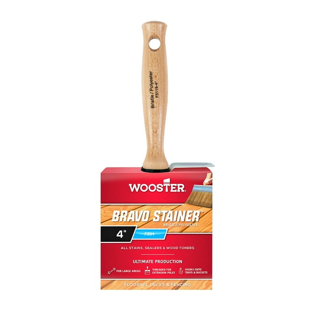 Pincel Wooster F5119-4 Bravo Stainer, 10 cm, firme