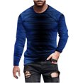 thumbnail image 2 of Qepwsc Mens Casual Shirts Crewneck Long Sleeve Sweatshirt Fashion Gradient Pullover Work Tops Basic Tees Shirts Trendy Winter Fall Outfits Clothes 2025 Loose Fits Outerwear, 2 of 5